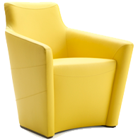 Designer yellow armchair